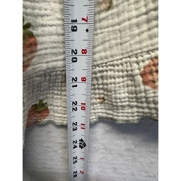 Gauzy Tank Top Ruffle Straps Babydoll Strawberries No Slip Straps ADORABLE - Picture 5 of 7